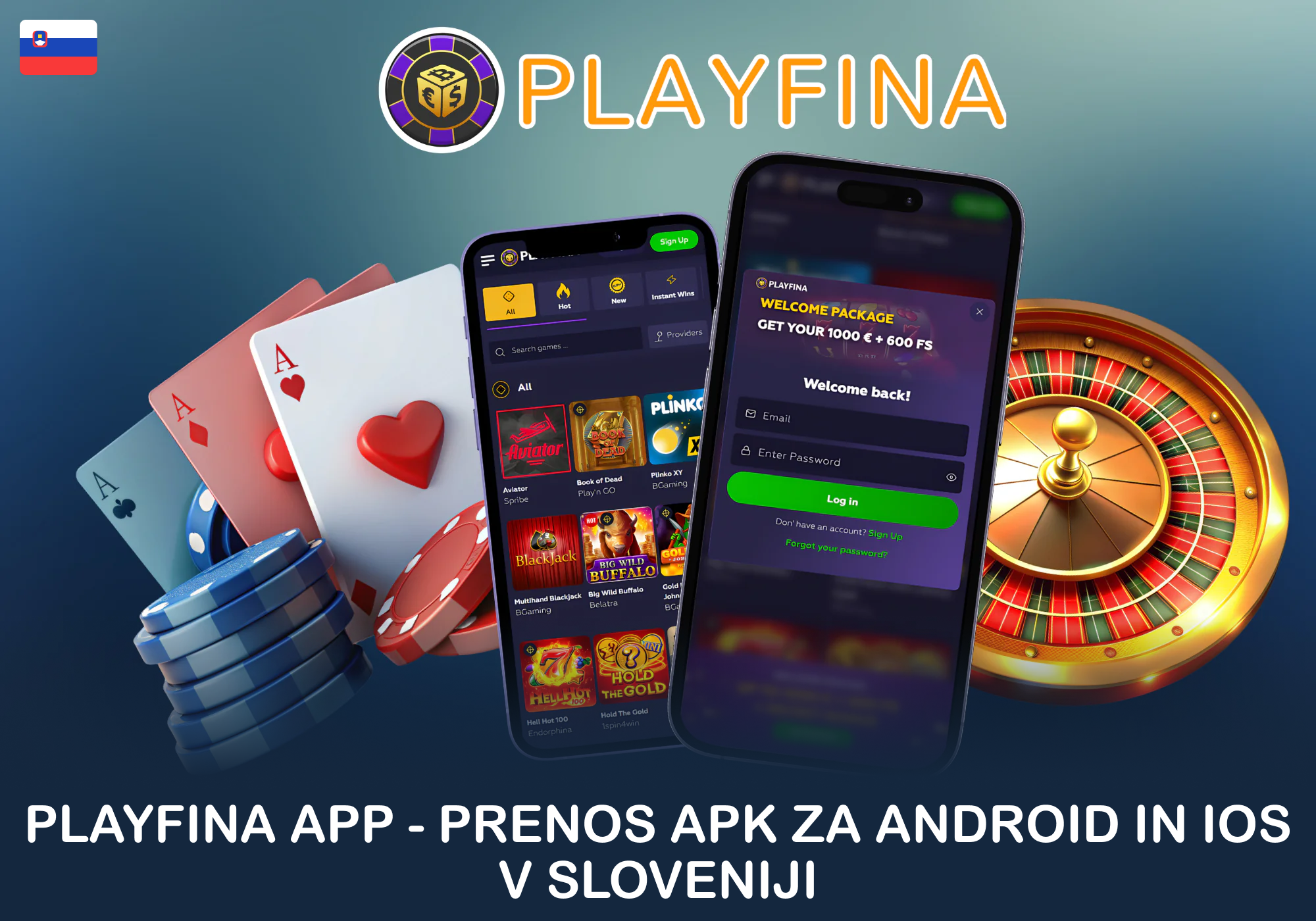 Mobilna aplikacija Playfina za Android in iOS