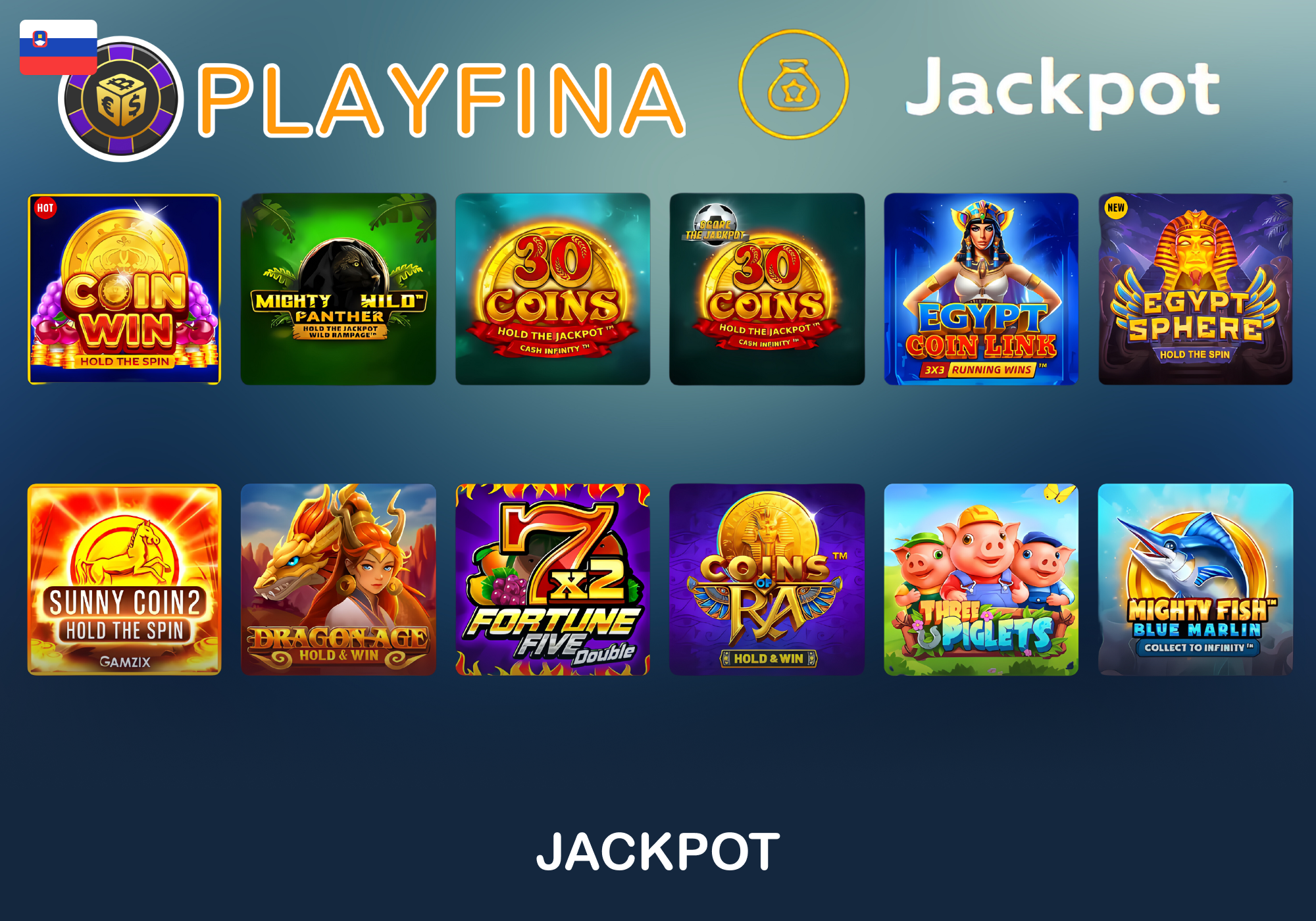 Jackpot igre z različnimi zneski dobitkov