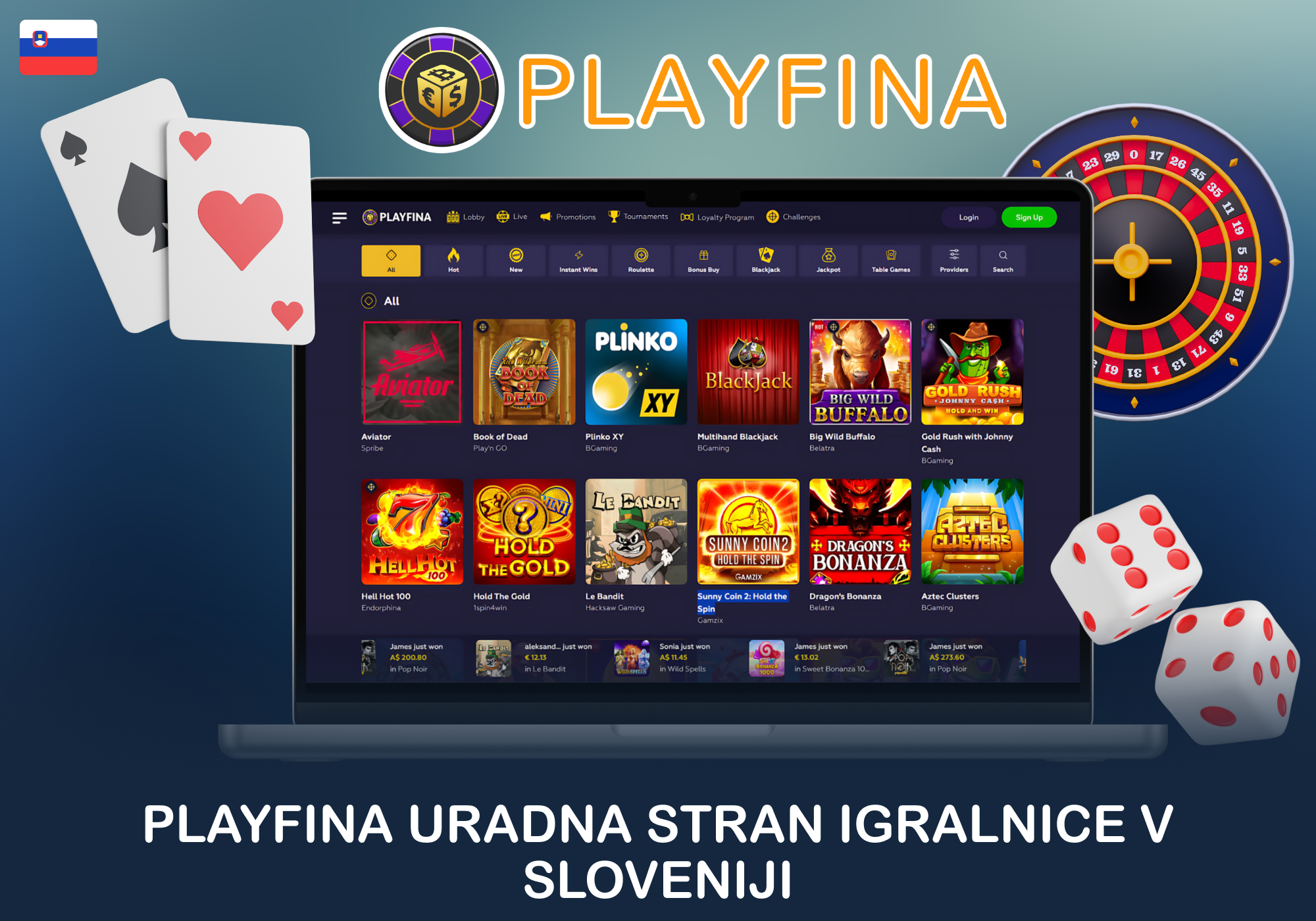 Playfina spletna igralnica v Sloveniji