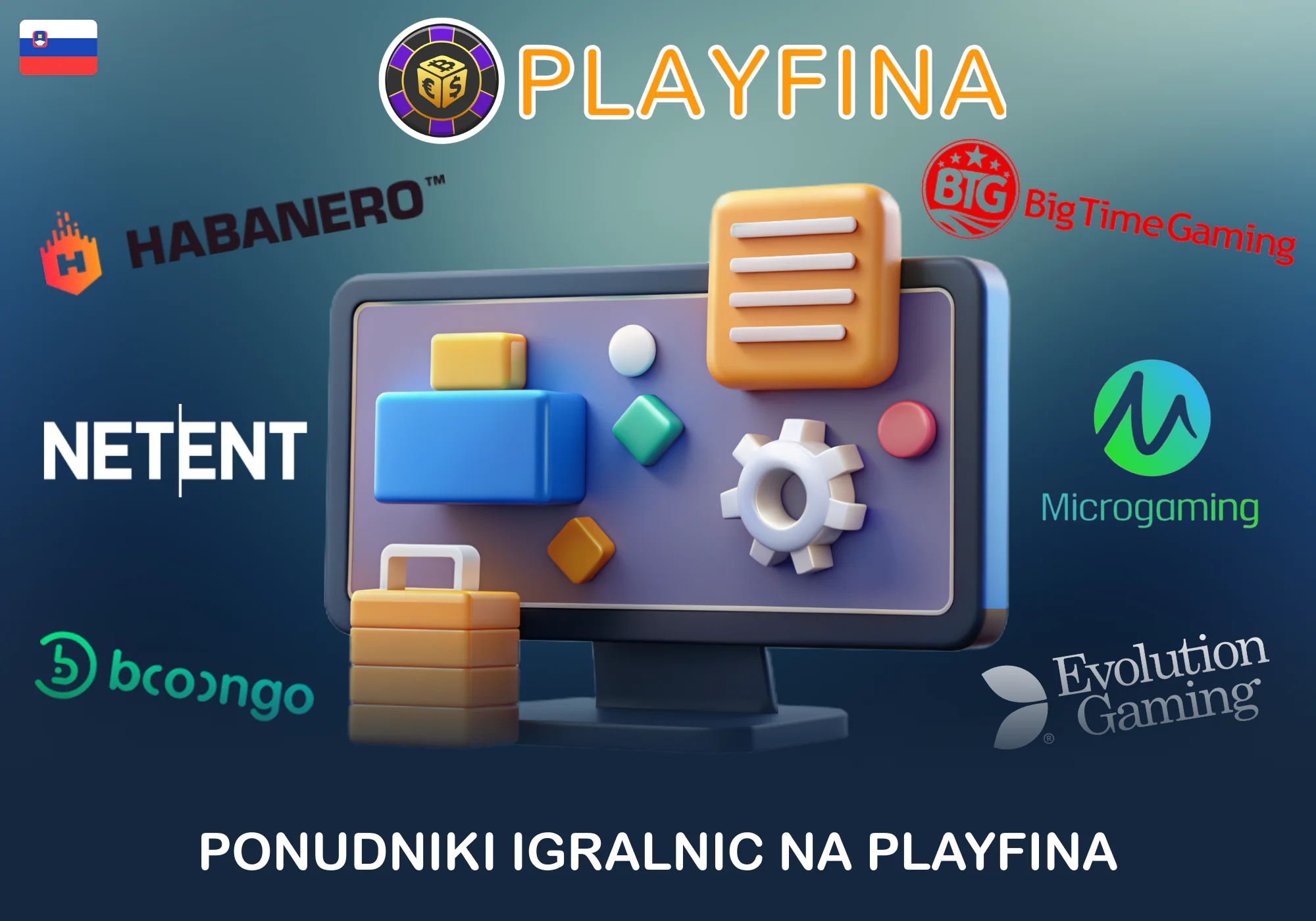 Seznam več kot 70 ponudnikov iger na Playfini