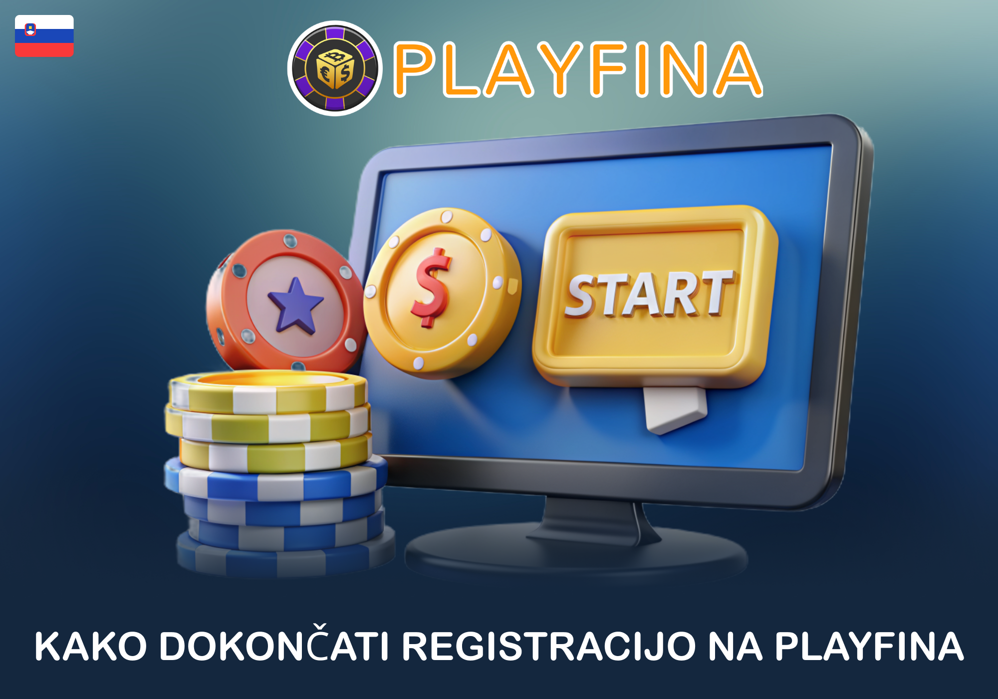 Koraki za začetek igranja v igralnici Playfina